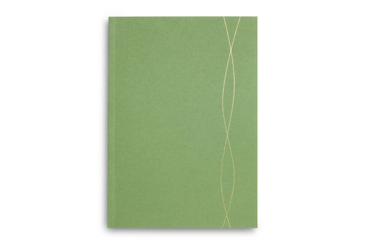 A5 Lined Notebooks in Mid-Green, Ruled Notepads, Stationery