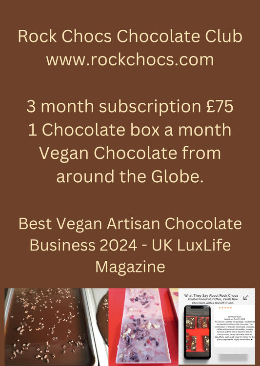 Introducing the Rock Chocs Vegan Chocolate Club: A Sweet Surprise Every Month!