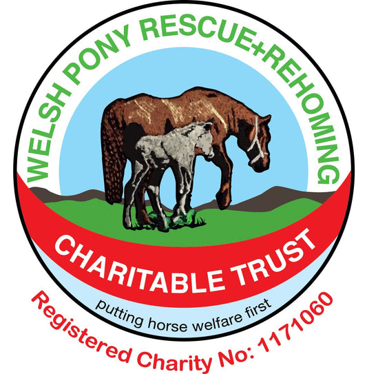 Welsh Pony Rescue & Re-homing charity logo supported by Rock Chocs