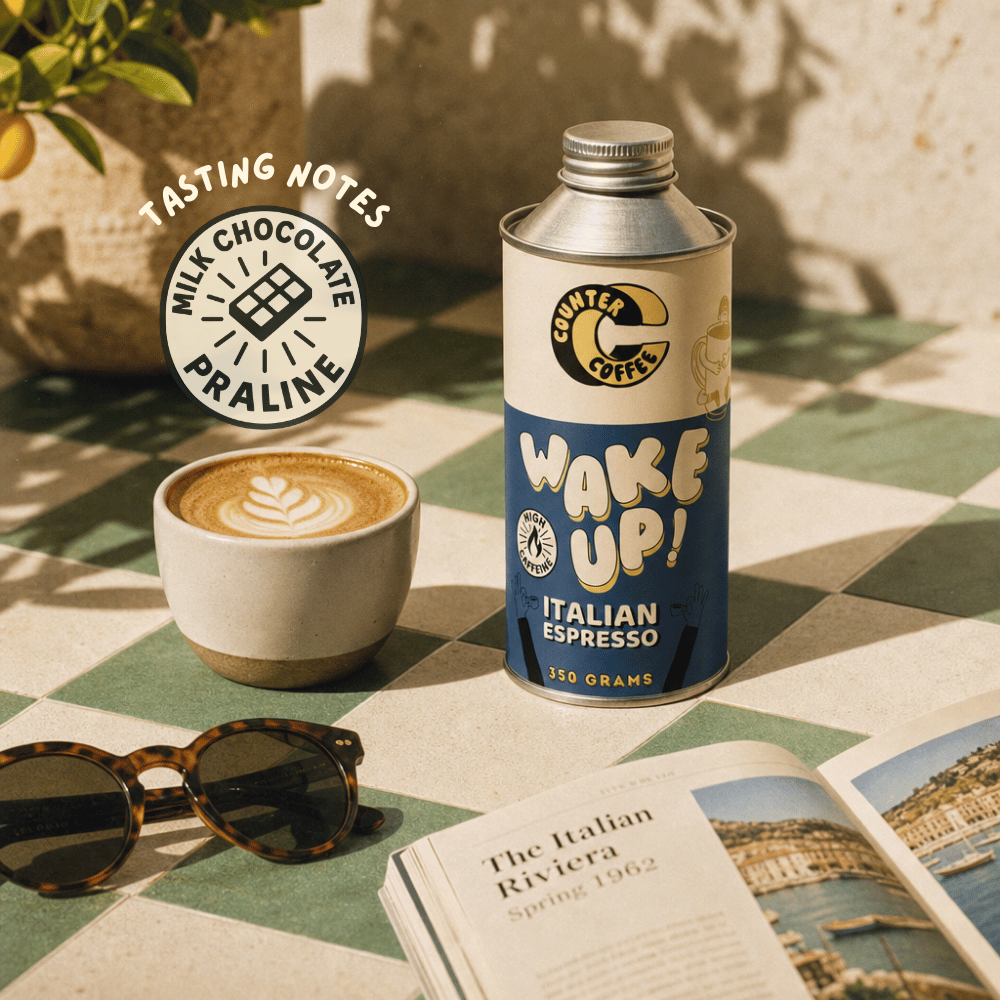 Coffee, Wake Up! Espresso Tin 350g Fresh Roasted in Bristol