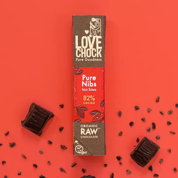 Organic and Raw Dark Chocolate DARK BEAN CHIPS 82% - 40 g -  in stock we have 11 in stock