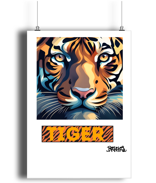 Portrait Lustre Art Print Tiger  by Rock Chocs