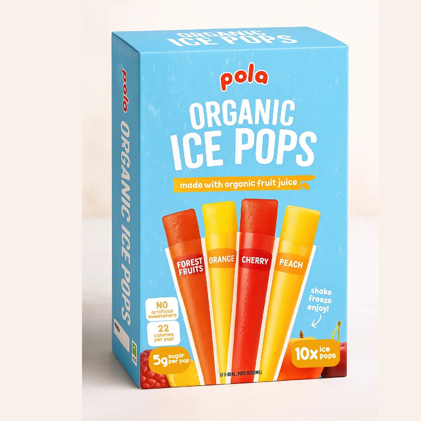 Organic Fruit Ice Pops Arriving in next few days.