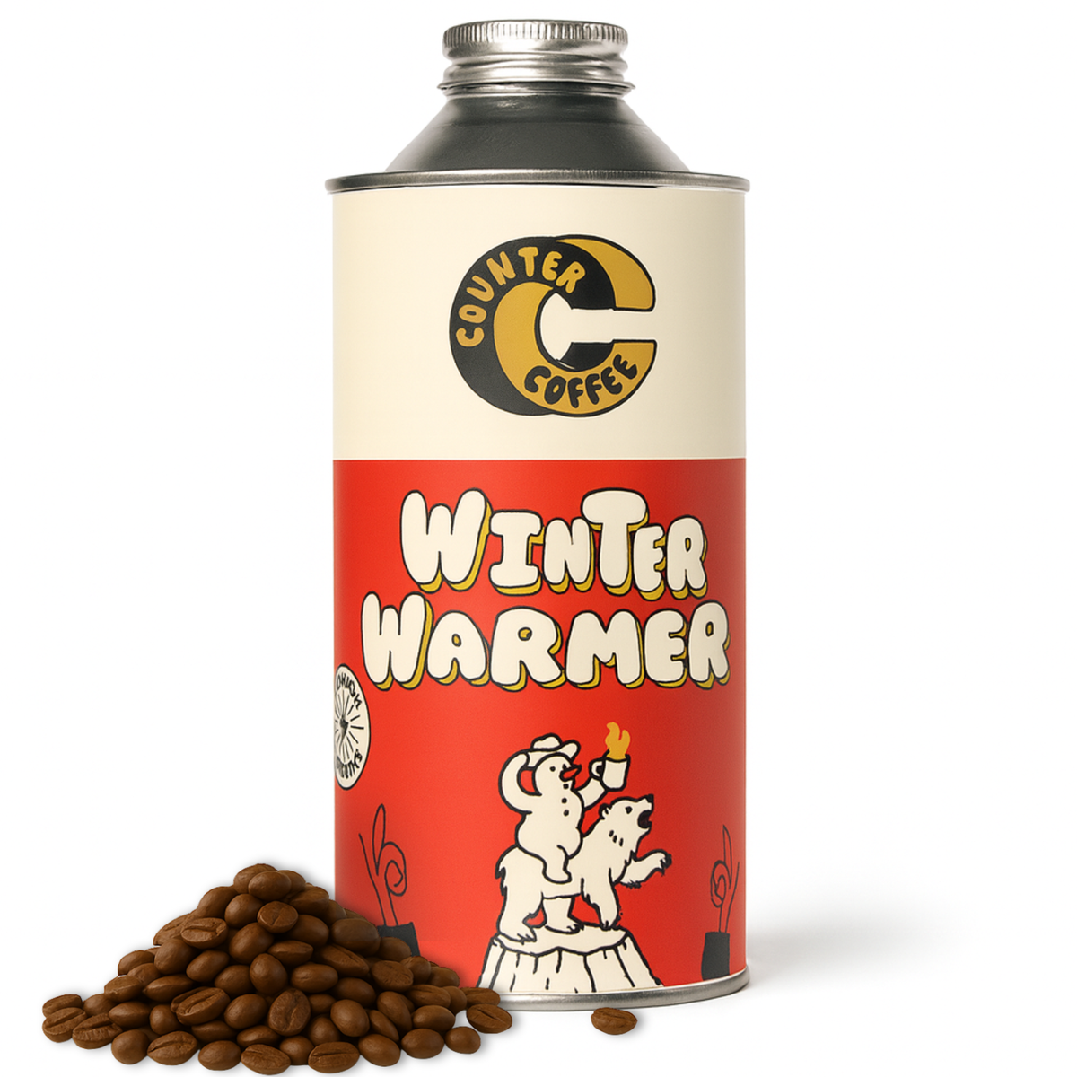 Coffee Winter Warmer Tin 350g Fresh Roasted Seasonal Blend whole bean