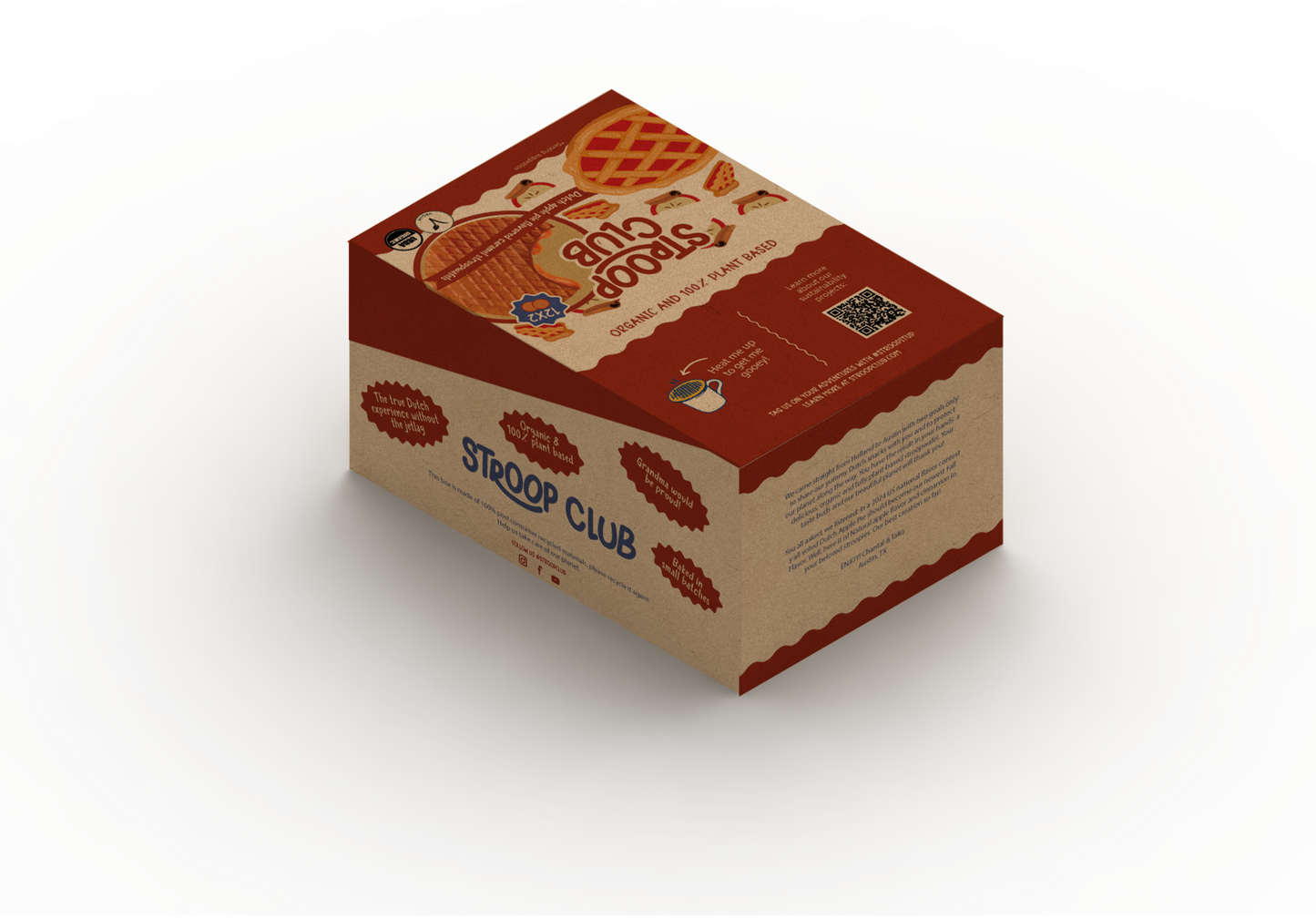 Apple Pie Caramel Organic and Plant Based Stroopwafel 2-pack - arriving soon at Rock Chocs