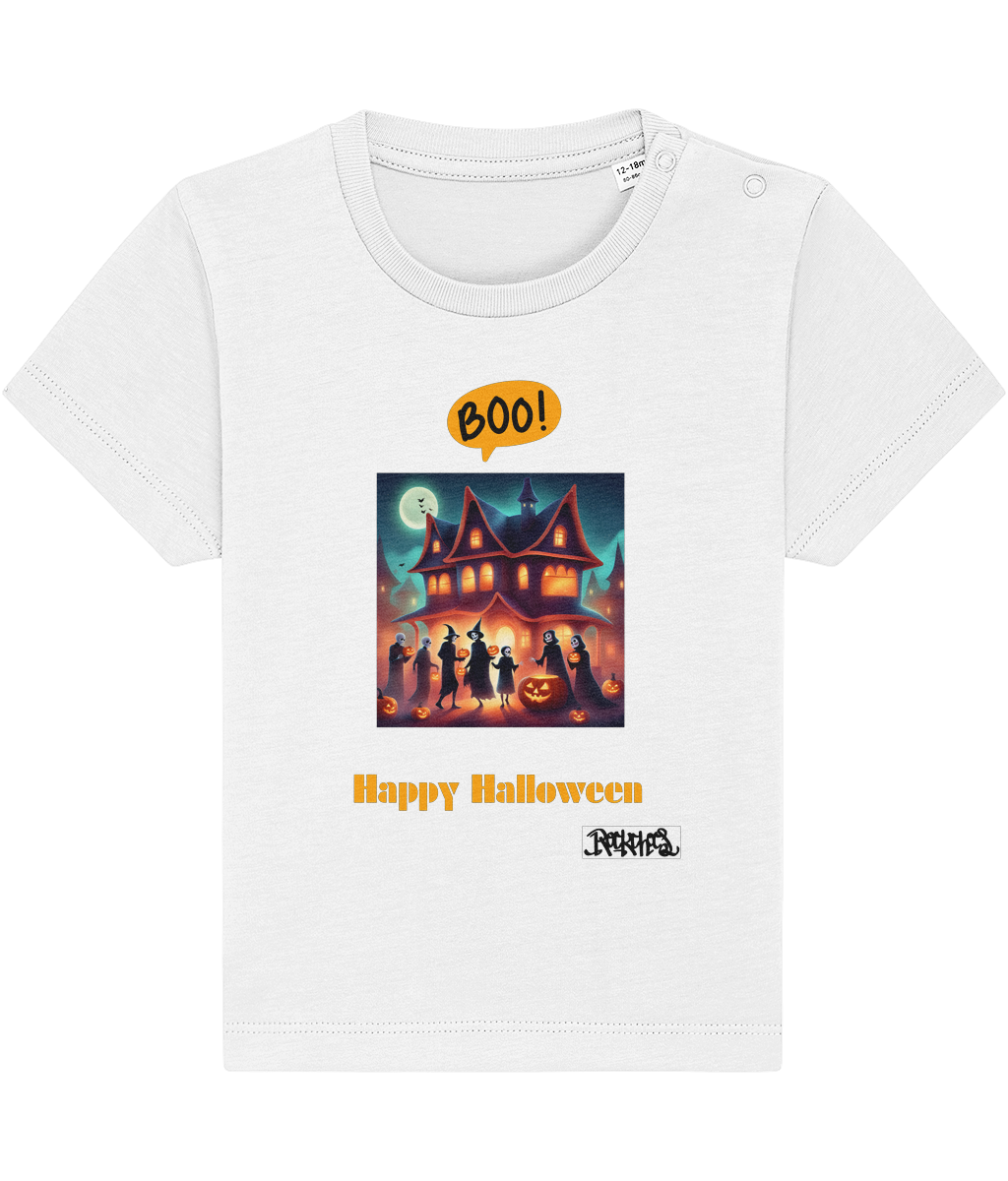 Stanley/Stella Baby Creator Happy Halloween T shirts designed by Rock Chocs Skeleton (2)