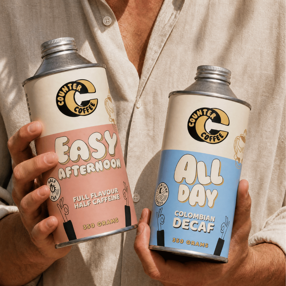 Coffee - All Day Decaf Tin - 350g Fresh Roasted Colombian