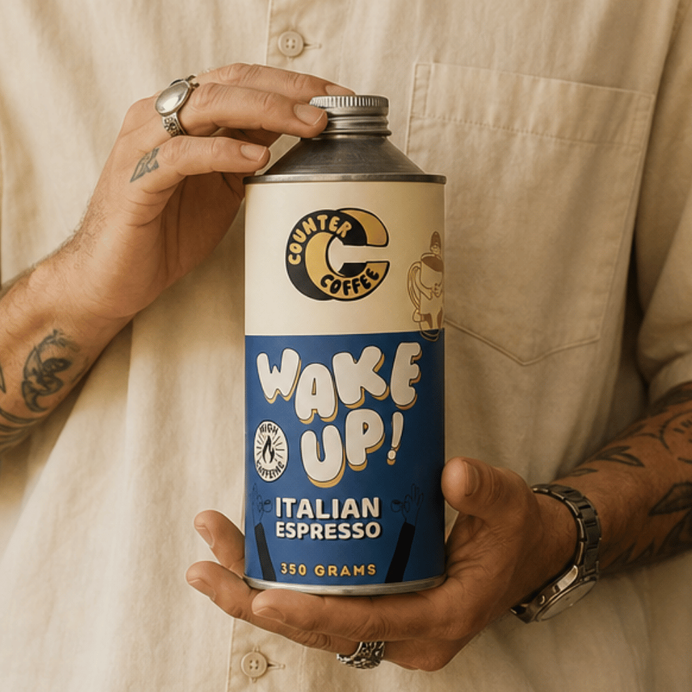 Coffee, Wake Up! Espresso Tin 350g Fresh Roasted in Bristol