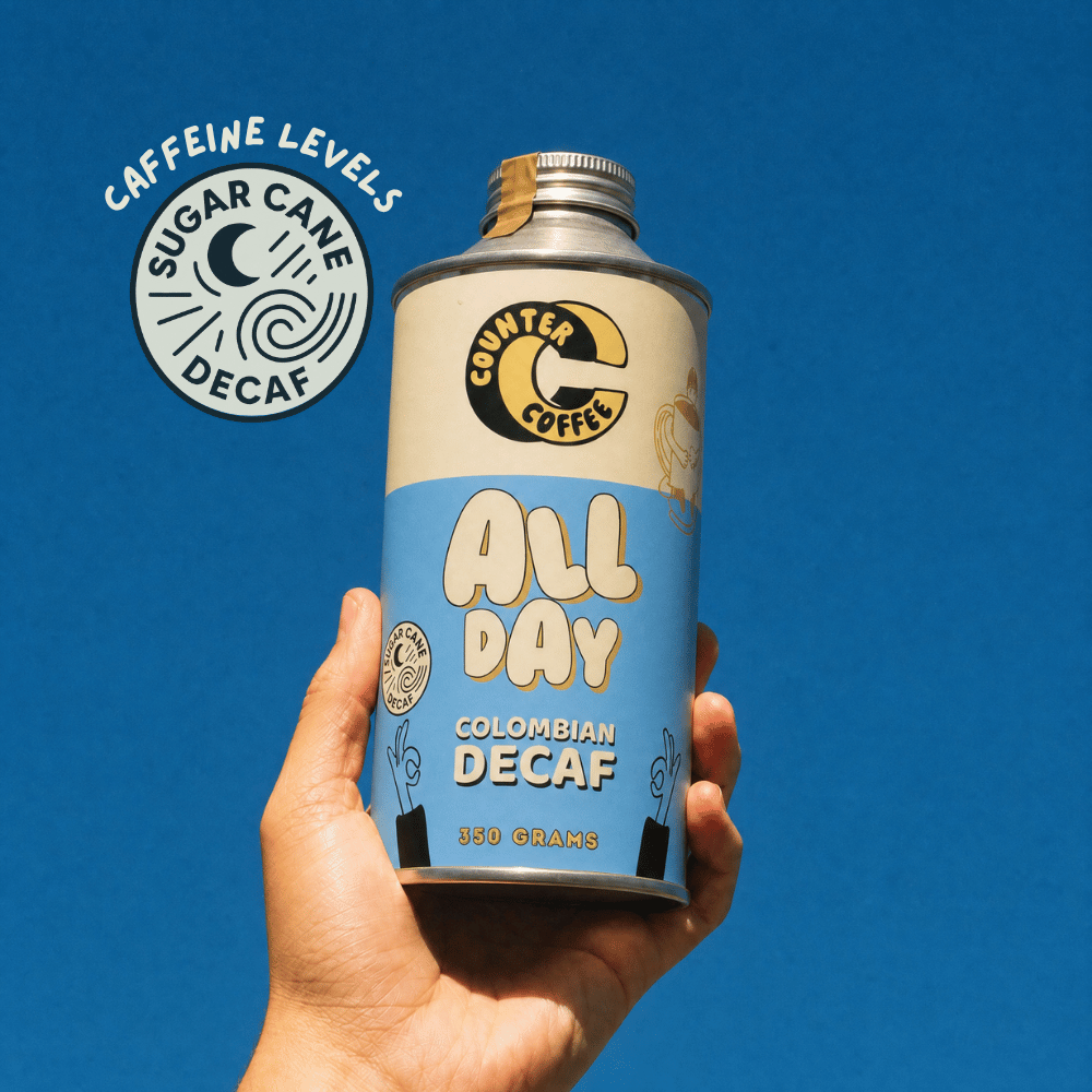 Coffee - All Day Decaf Tin - 350g Fresh Roasted Colombian
