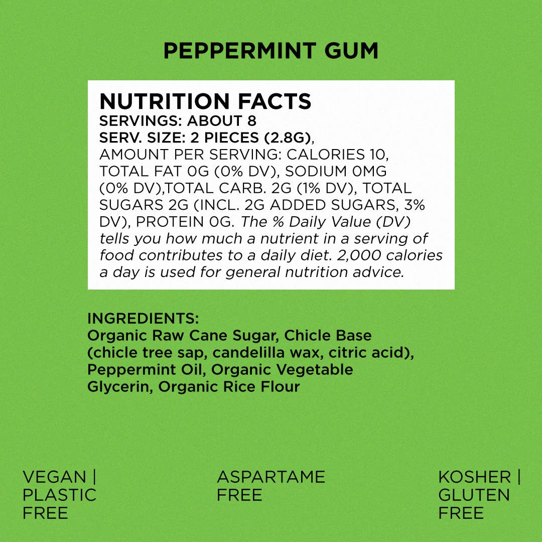Peppermint Chewing Gum - Natural + Plastic free arriving soon