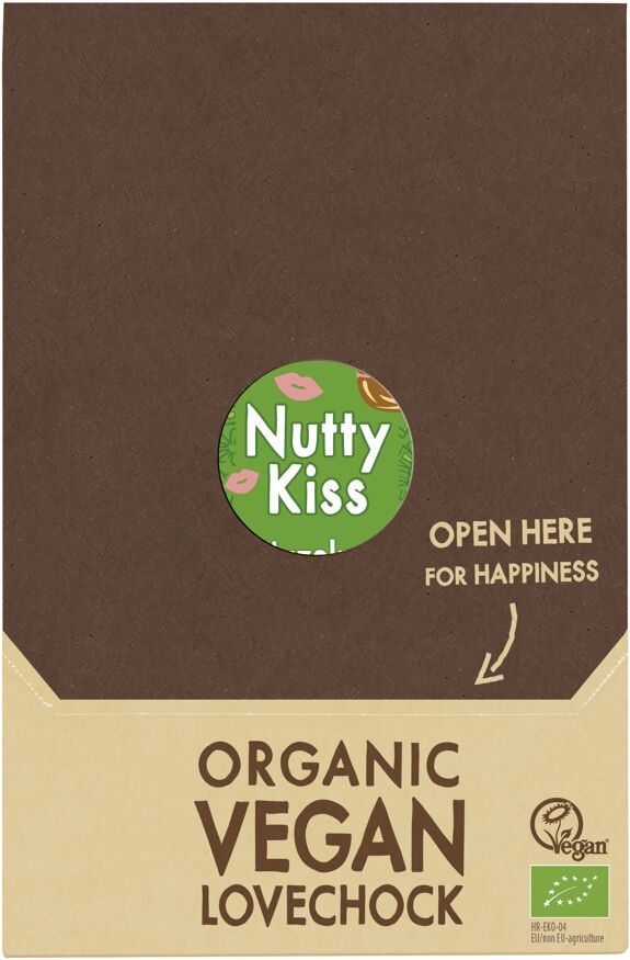 Organic Vegan Milk Chocolate NUTTY KISS RICE AND HAZELNUT DRINK 64% - 40 g - 6 in stock