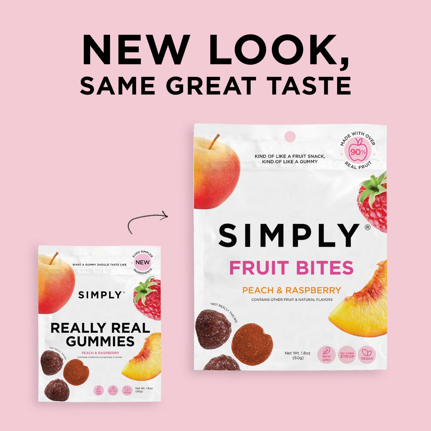 Fruit Bites - Peach Raspberry (1.8 oz Bags) arriving soon