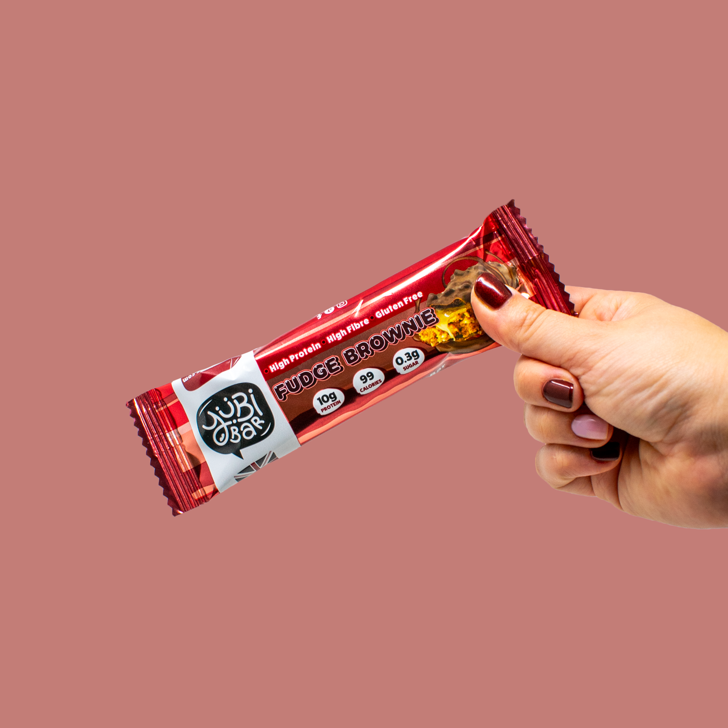 Yubi Fudge Brownie Protein Bar  - sold as individual bars