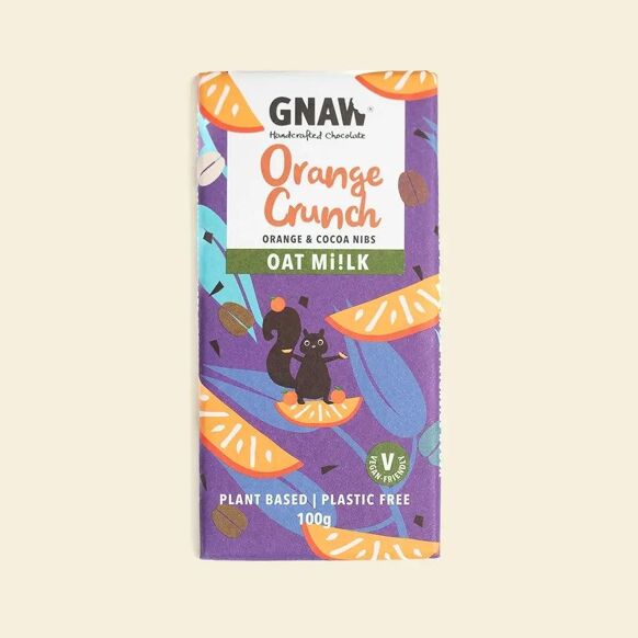 Orange Crunch Oat Mi!lk Chocolate Bar - Vegan Friendly - 1 left in stock