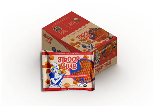 Traditional Caramel Organic and Plant-Based Stroopwafel 2-pack arriving soon at Rock Chocs