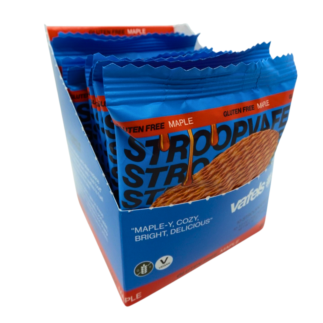 Gluten-Free Maple Stroopvafels -  box of 10 stroopwafels