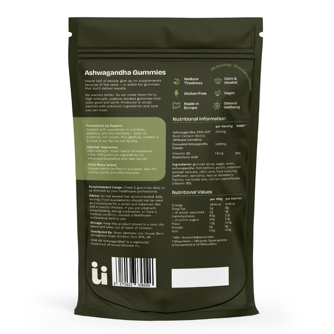 High-Strength Ashwagandha Gummies (KSM-66®) | Calm + Unwind