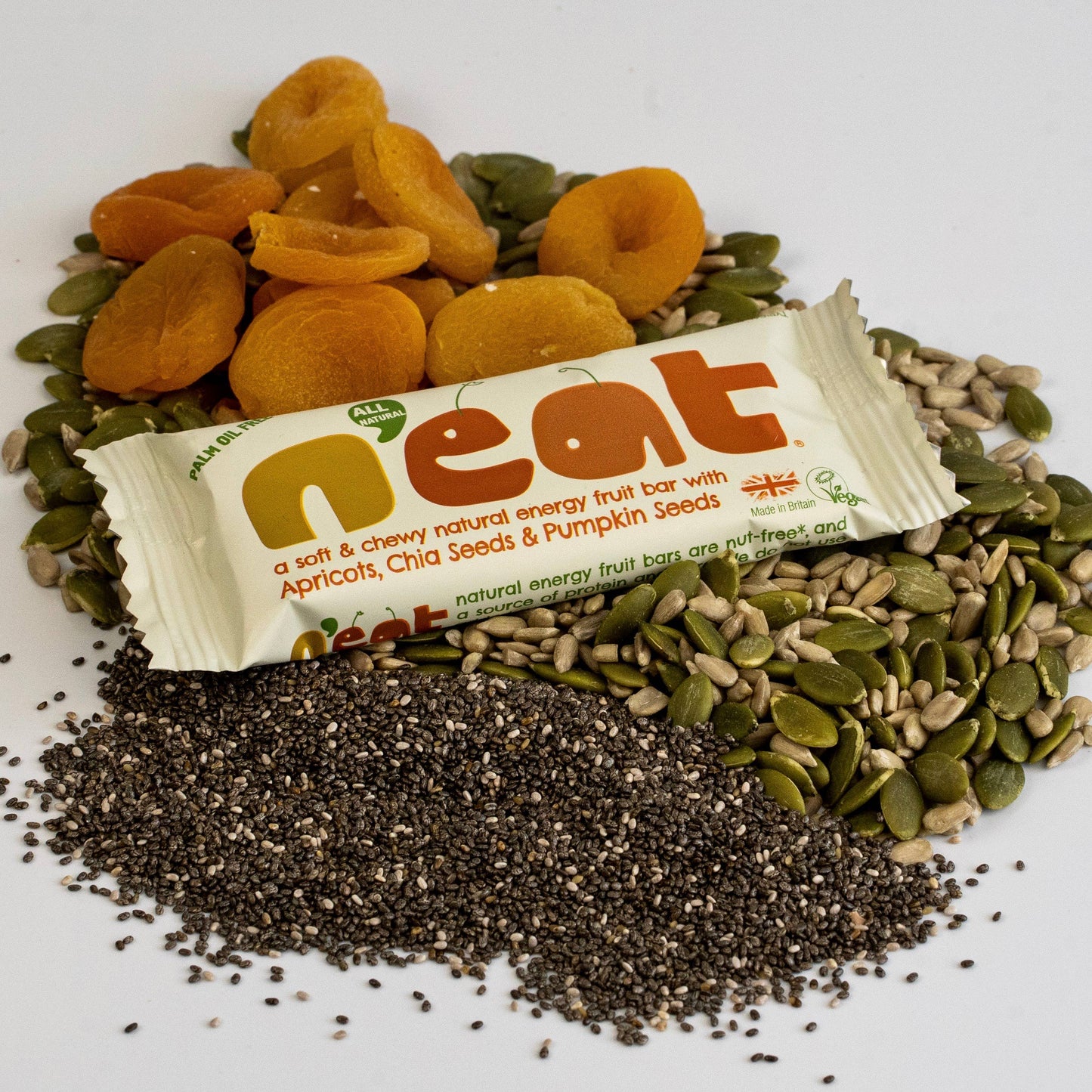 N’eat Natural Energy Apricot, Chia, Pumpkin Seeds Bar 45g bar
