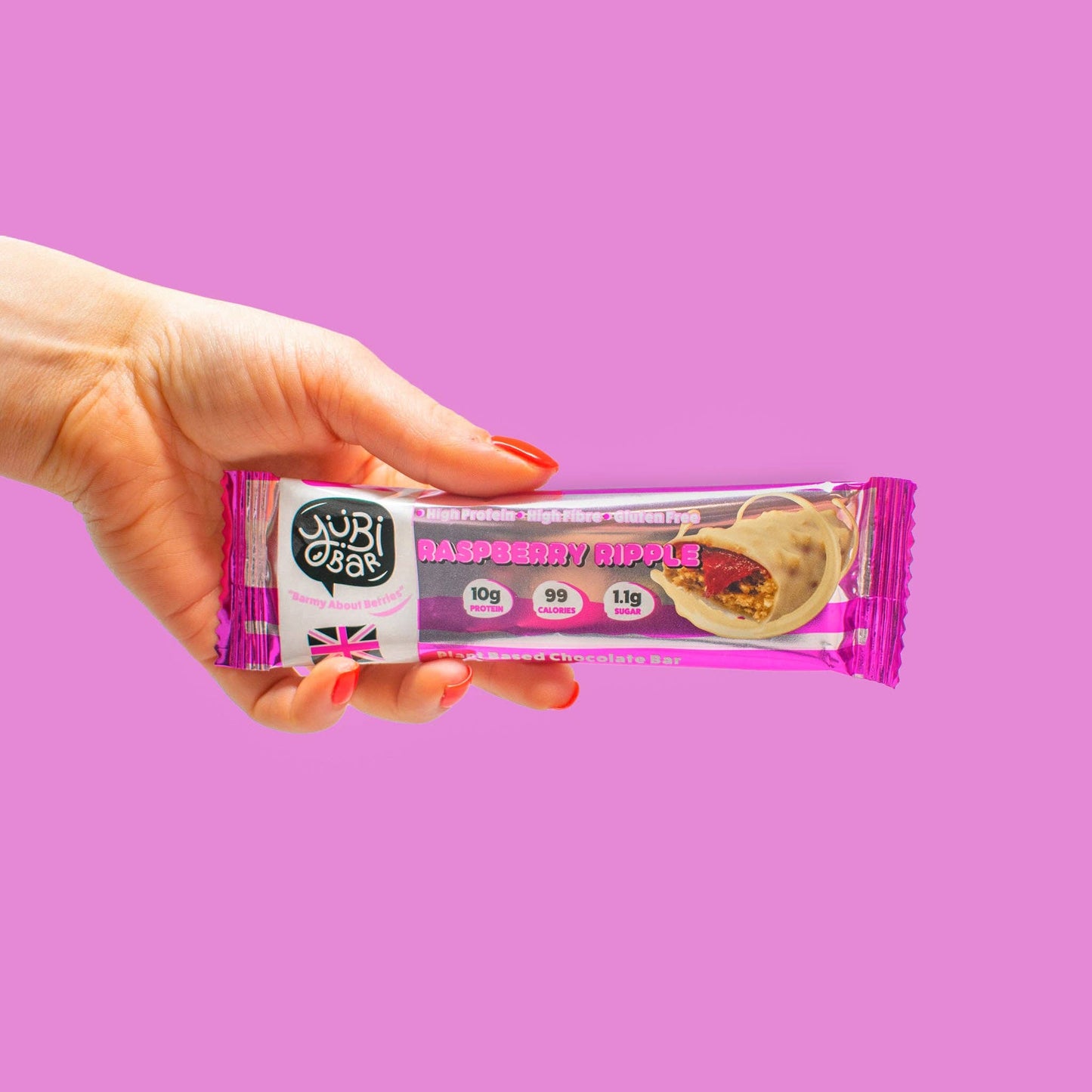 Yubi Raspberry Ripple Protein Bar  -  sold as individual bars