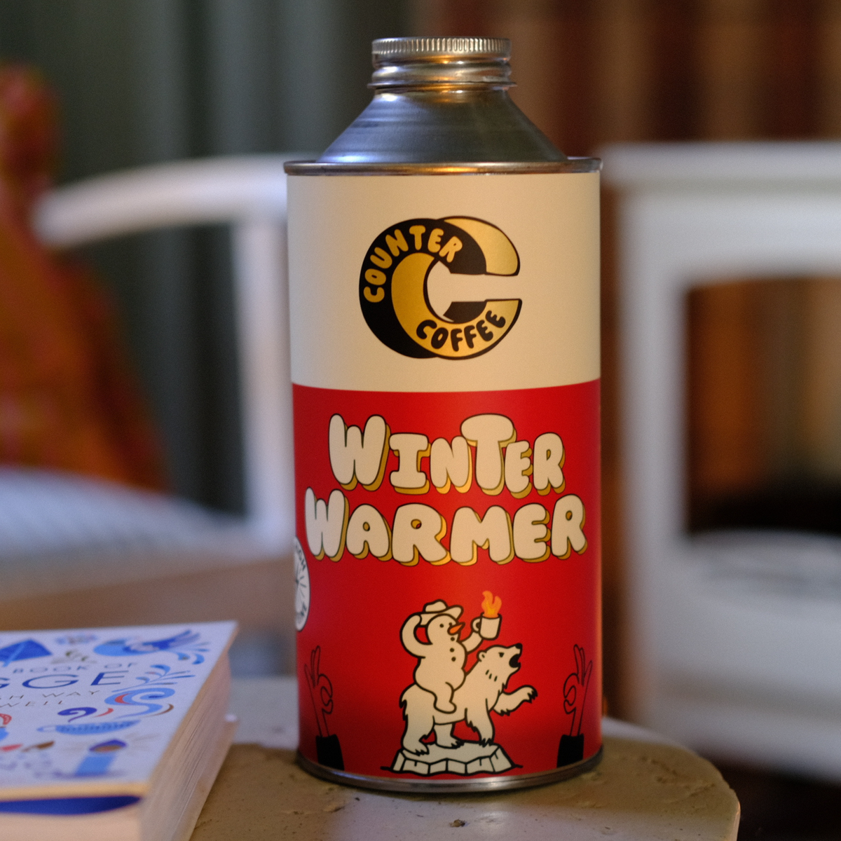Coffee Winter Warmer Tin 350g Fresh Roasted Seasonal Blend whole bean