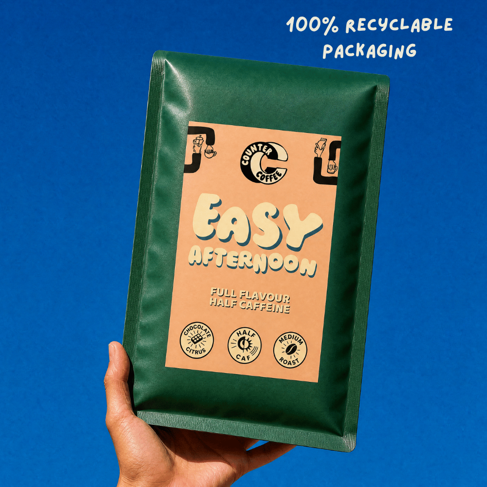 Coffee - Easy Afternoon Half Caf Fresh Roasted -  350g whole beans