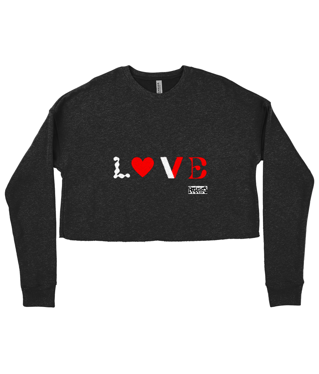Love Cropped Sweatshirt by Rock Chocs