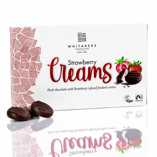 Whitakers Dark Chocolate Strawberry Fondant Creams 150g 2 boxes in stock