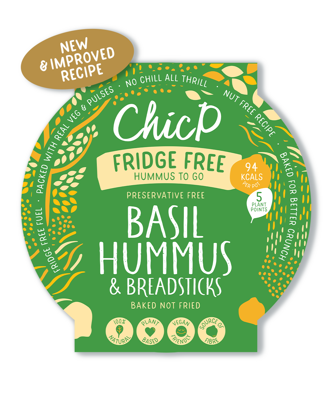 Basil Fridgeless Hummus Snack Pot 50 g