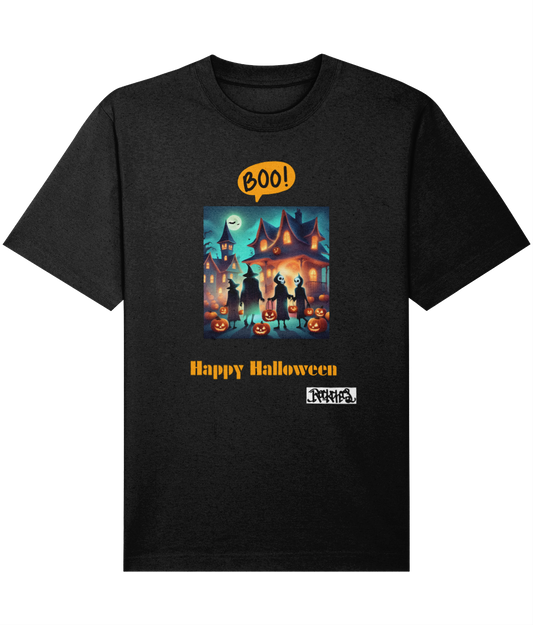 Happy Halloween T shirts designed by Rock Chocs Haunted House Design 1 Adult unisex