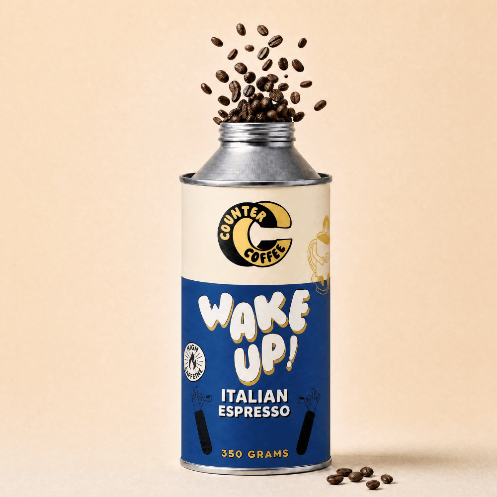 Coffee, Wake Up! Espresso Tin 350g Fresh Roasted in Bristol