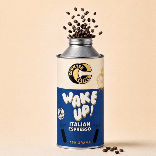 Coffee, Wake Up! Espresso Tin 350g Fresh Roasted in Bristol