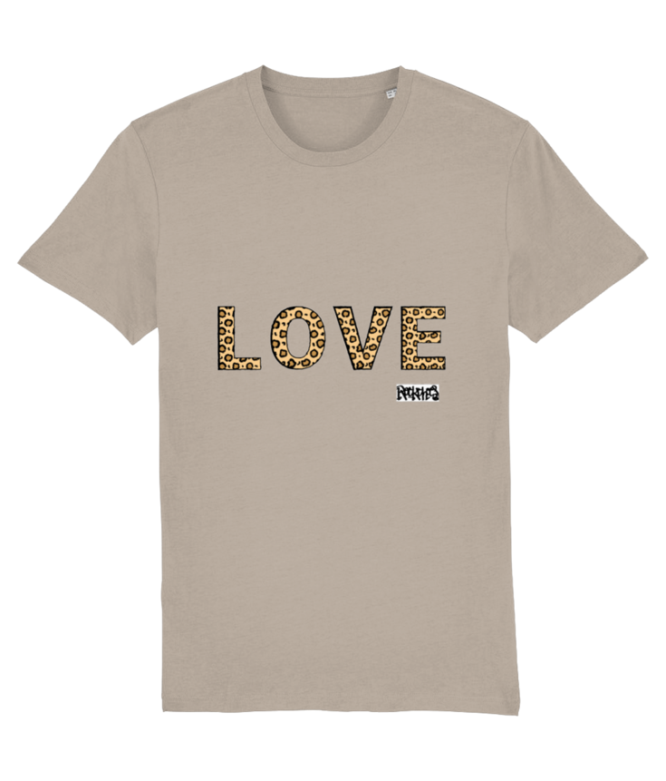 Love Leopard  Print T Shirt by Rock Chocs