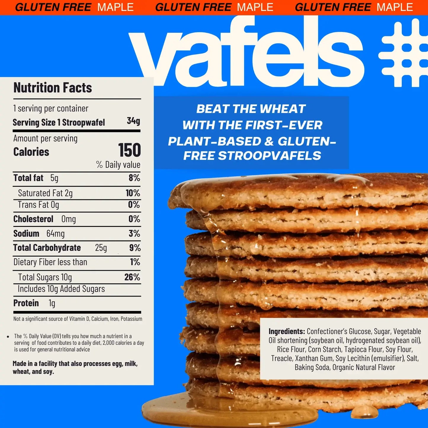 Gluten-Free Maple Stroopvafels -  box of 10 stroopwafels