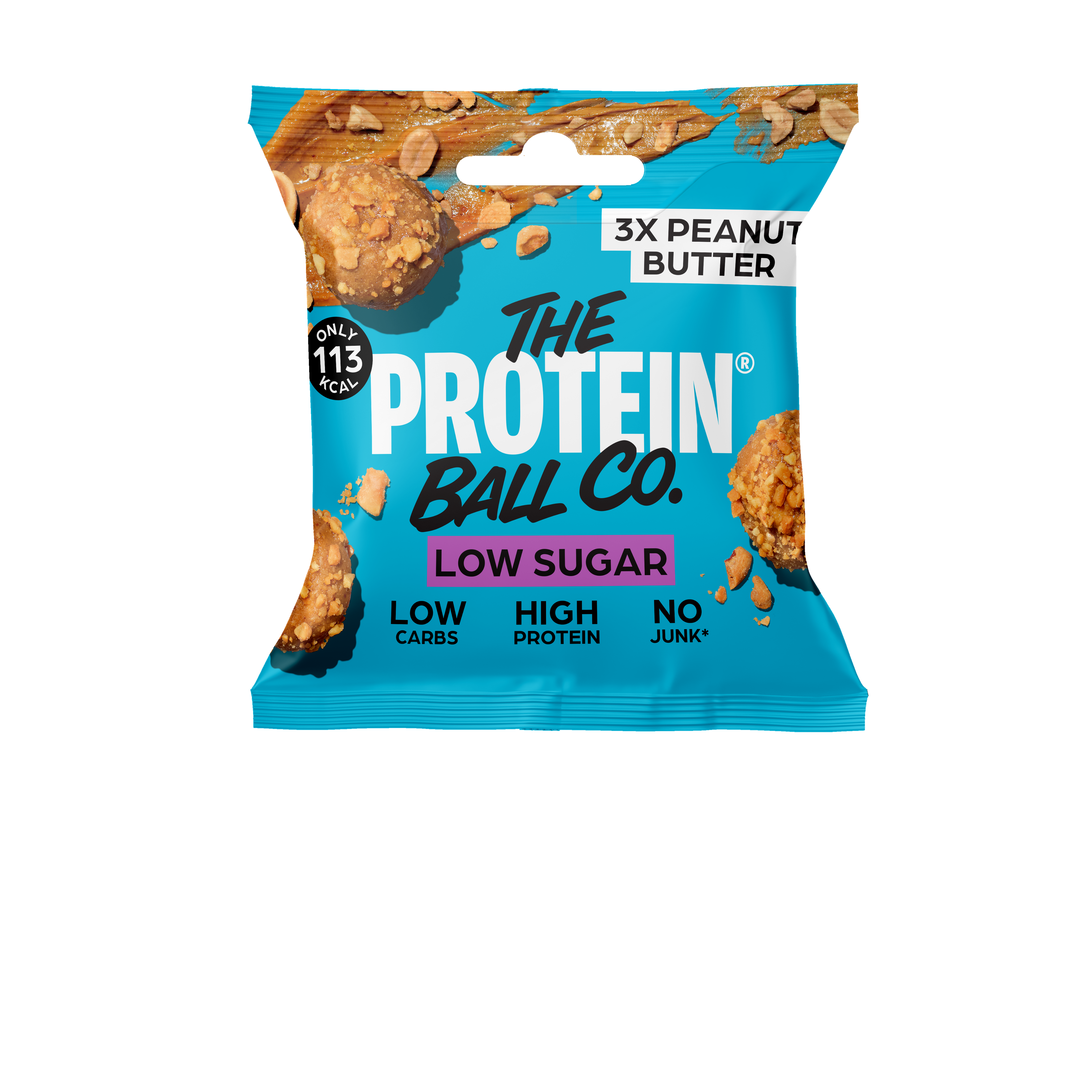 PEANUT BUTTER -  Low Sugar -  Keto Ball Snack 25g