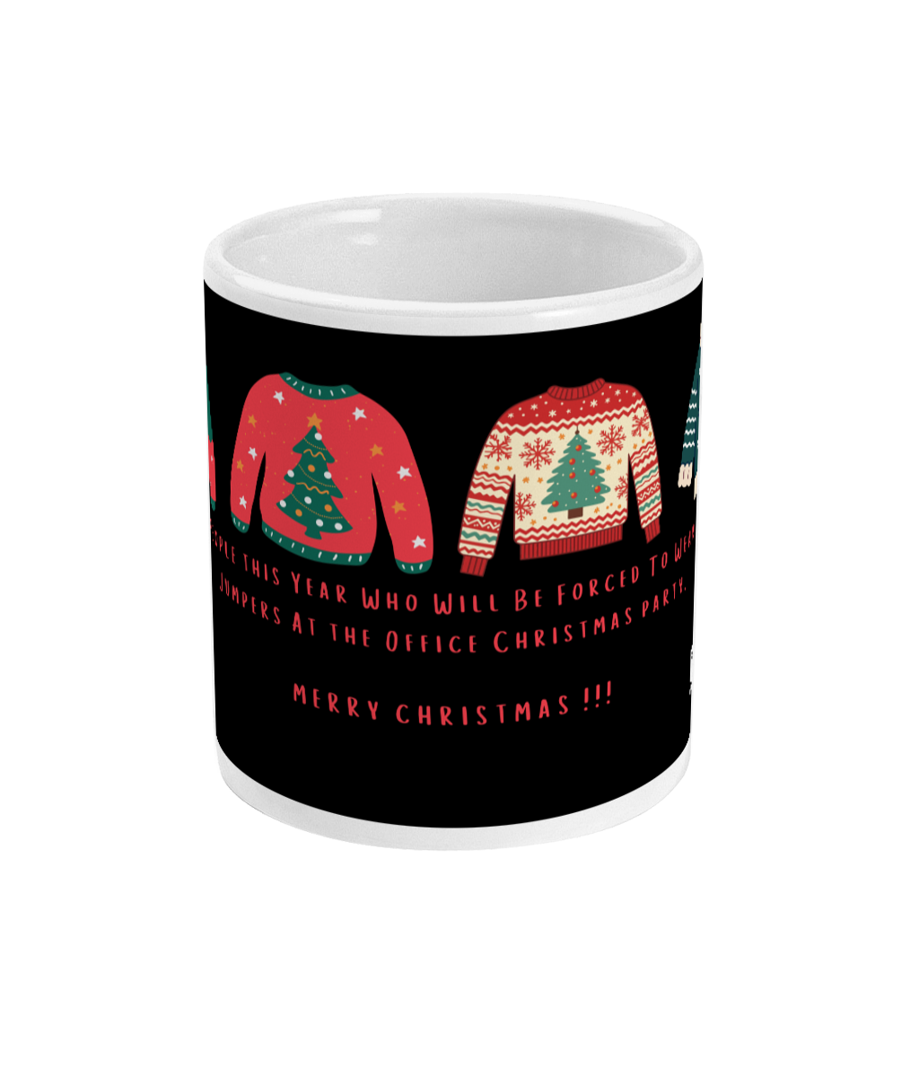 Christmas Jumper Mug by Rock Chocs Version 2 (Black Design)