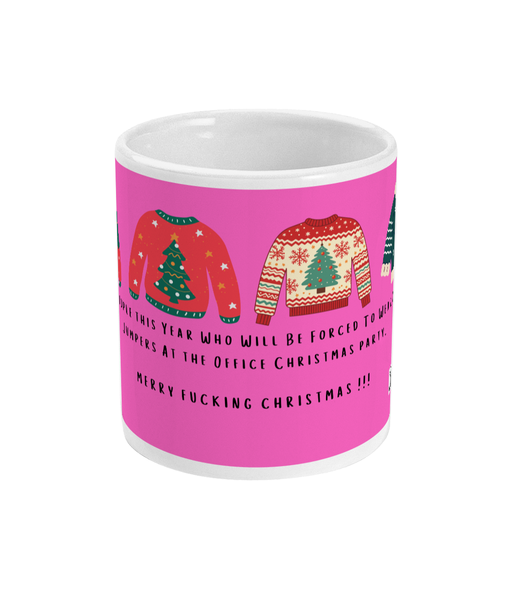 Christmas Jumper Mug by Rock Chocs (Pink Design)