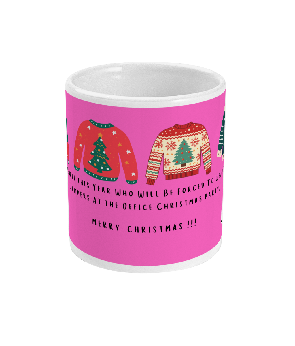 Christmas Jumper Mug by Rock Chocs Version 2 (Pink Design)