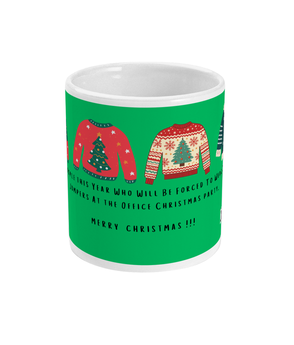 Christmas Jumper Mug by Rock Chocs Version 2 (Green Design)