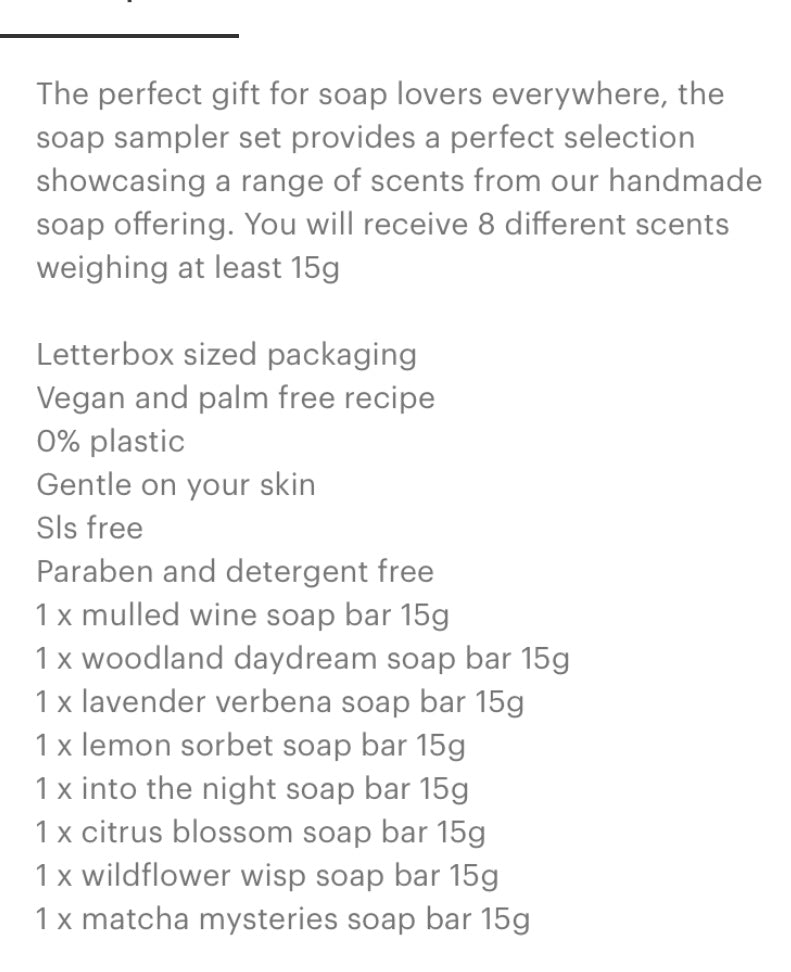 Soap Sampler Set