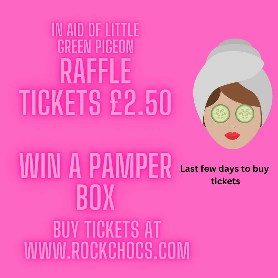 Win a pamper box raffle in aid of Little Green Pigeon