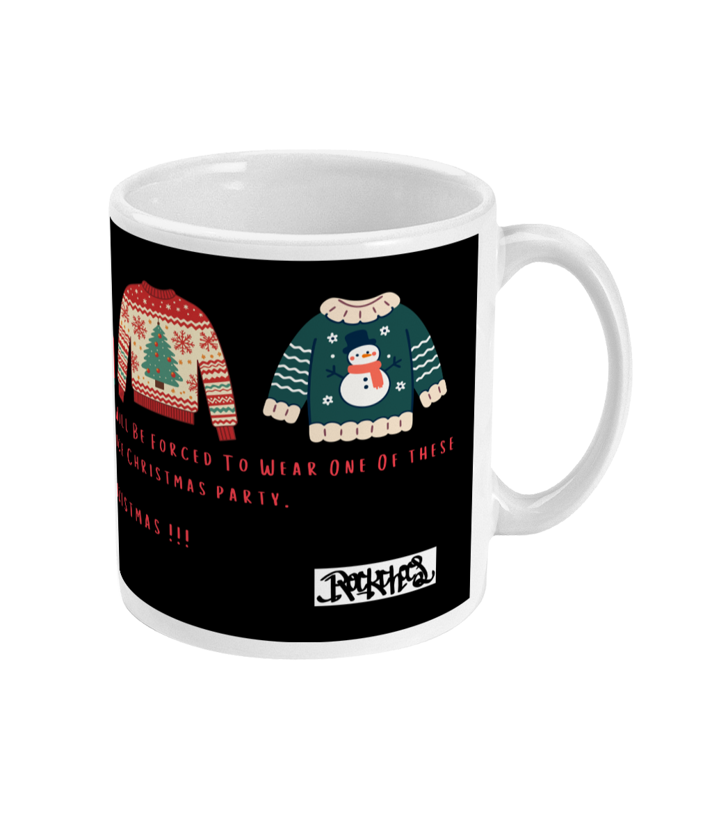 Christmas Jumper Mug by Rock Chocs Version 2 (Black Design)
