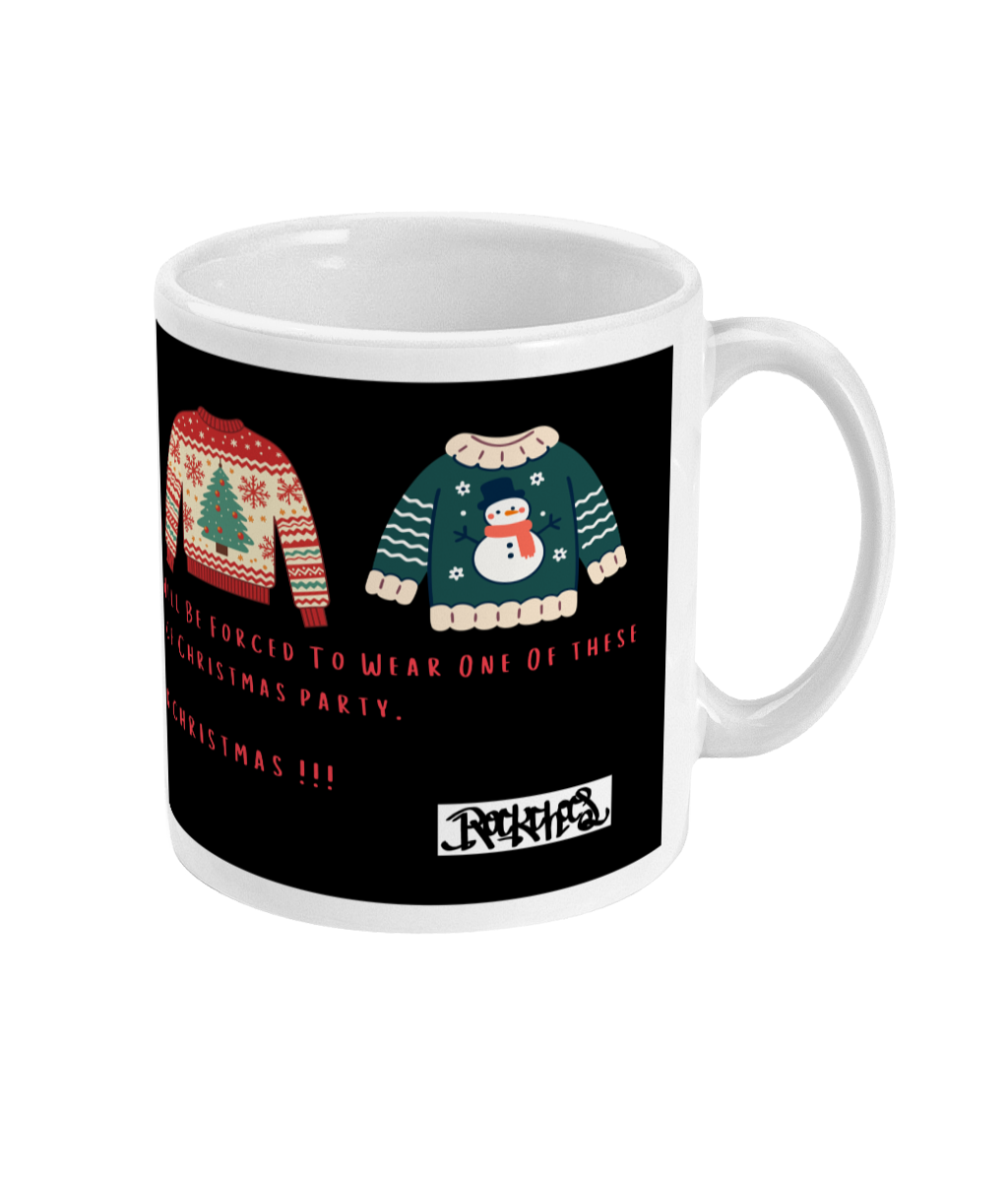 Christmas Jumper Mug by Rock Chocs (Black Design)