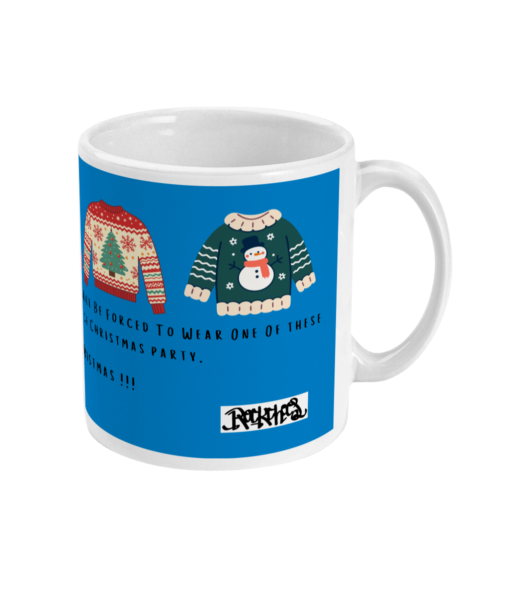 Christmas Jumper Mug by Rock Chocs Version 2 (Blue Design)