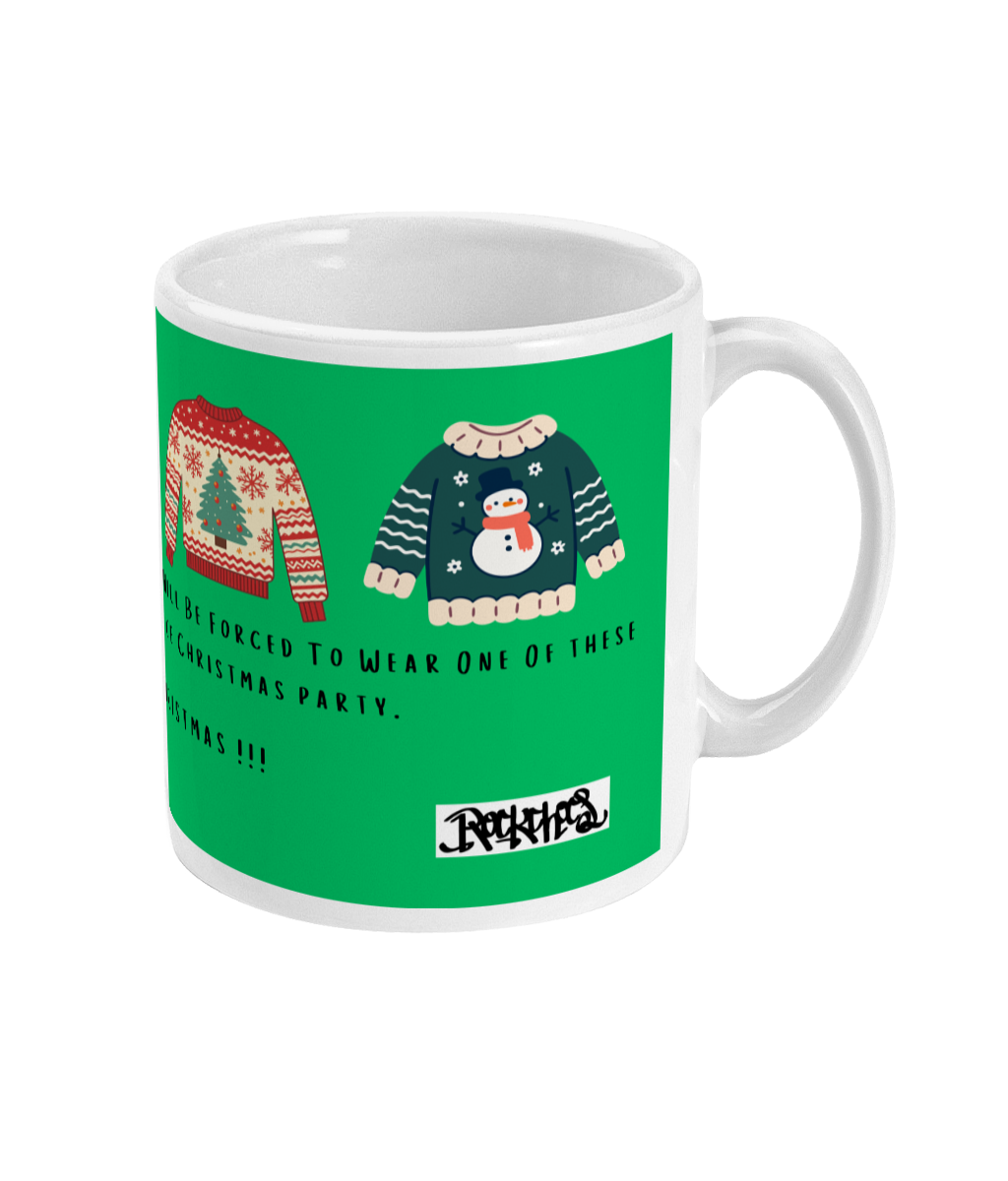 Christmas Jumper Mug by Rock Chocs Version 2 (Green Design)