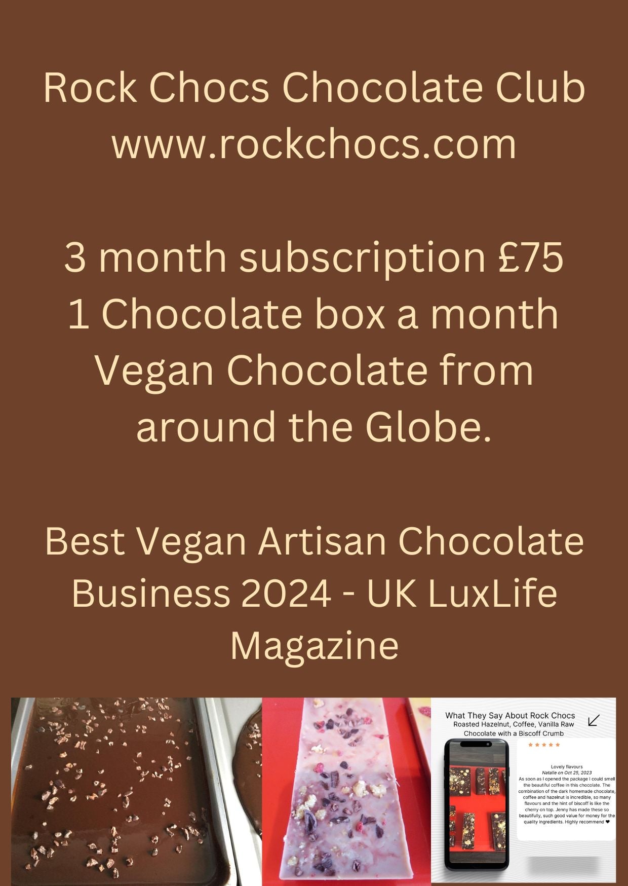 Rock Chocs Chocolate Club 3 month membership