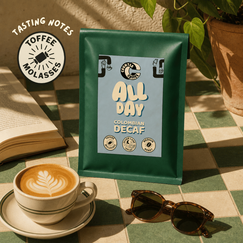 Coffee, All Day Decaf Fresh Roasted Colombian - 350 g whole bean