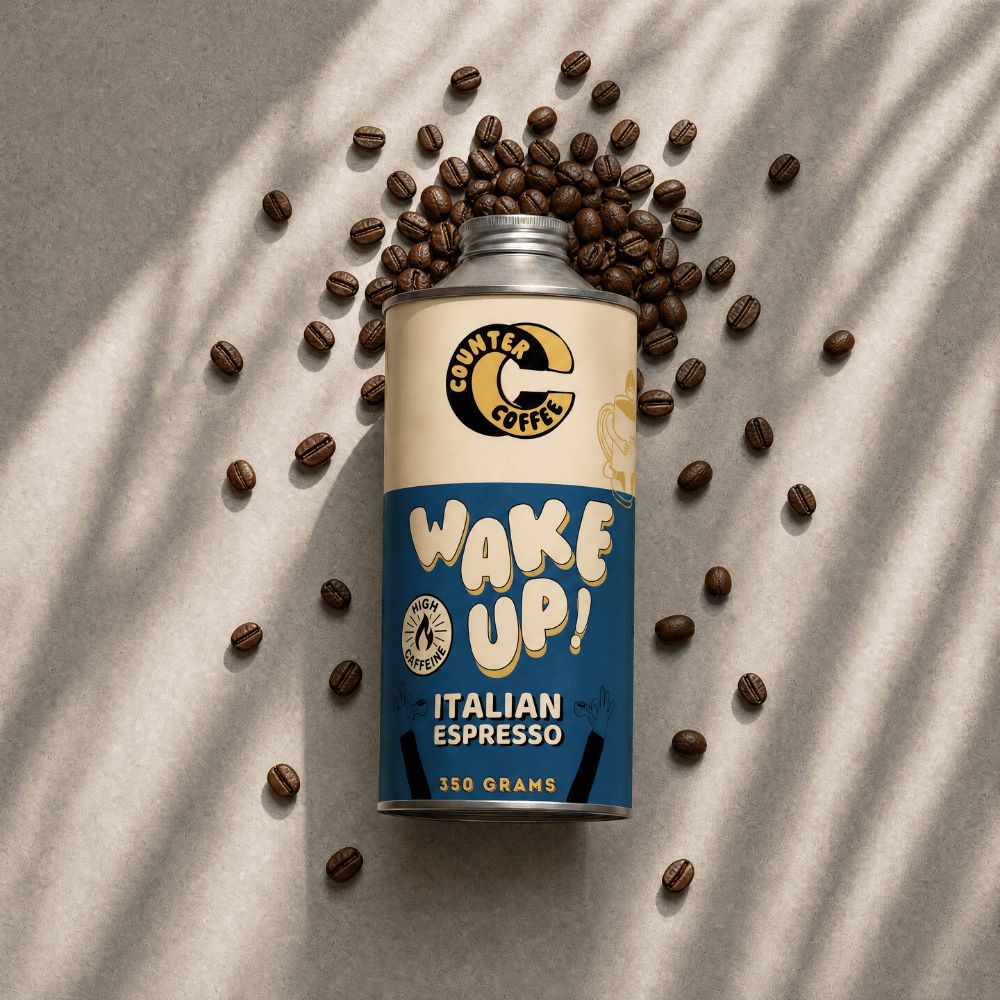Coffee, Wake Up! Espresso Tin 350g Fresh Roasted in Bristol