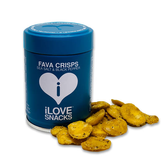 Sea Salt & Black Pepper Fava Crisps Tin, Vegan, GMO Free arriving soon