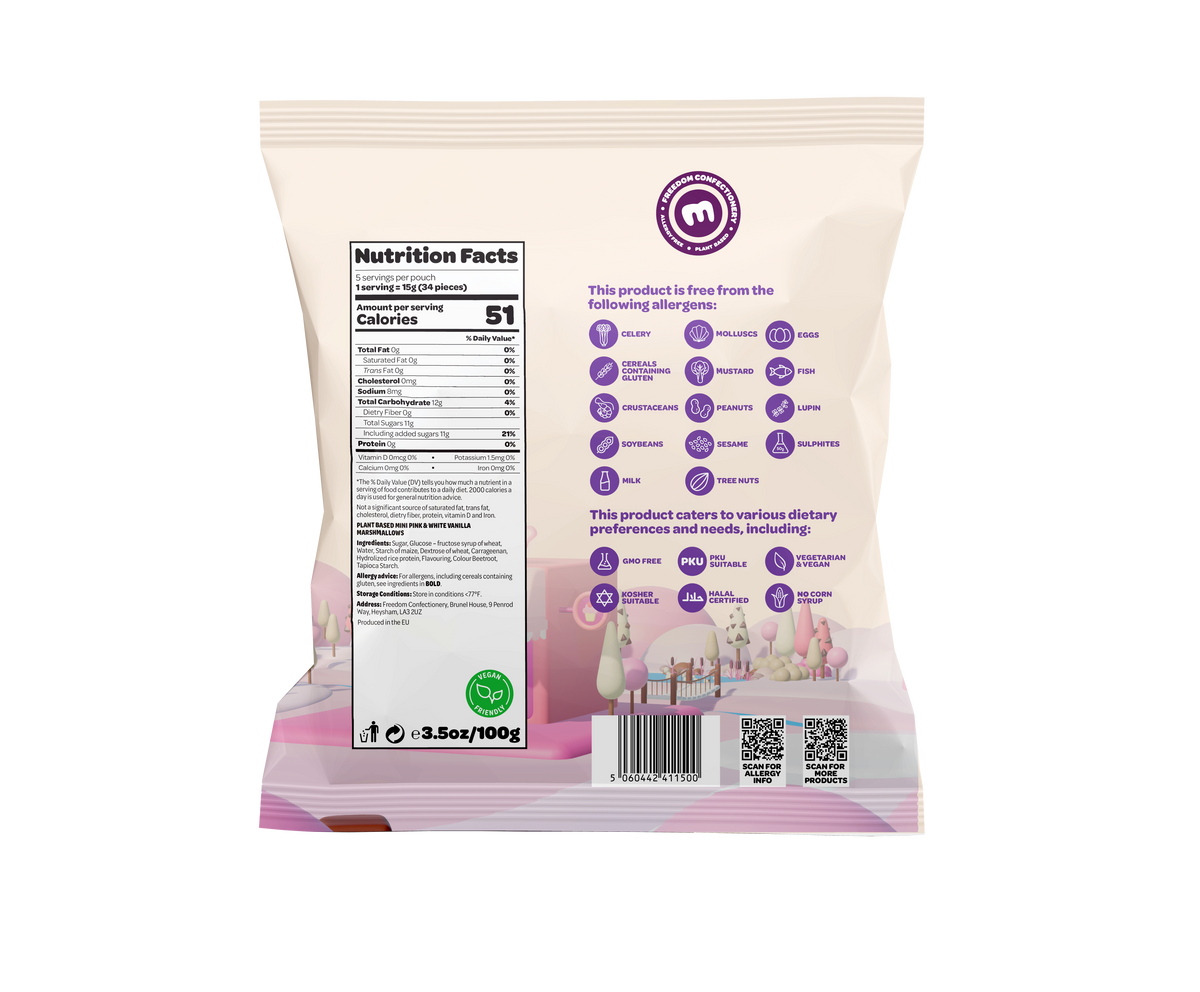 Freedom Vegan Mini Mallows - Top 14 Allergy free (100g)