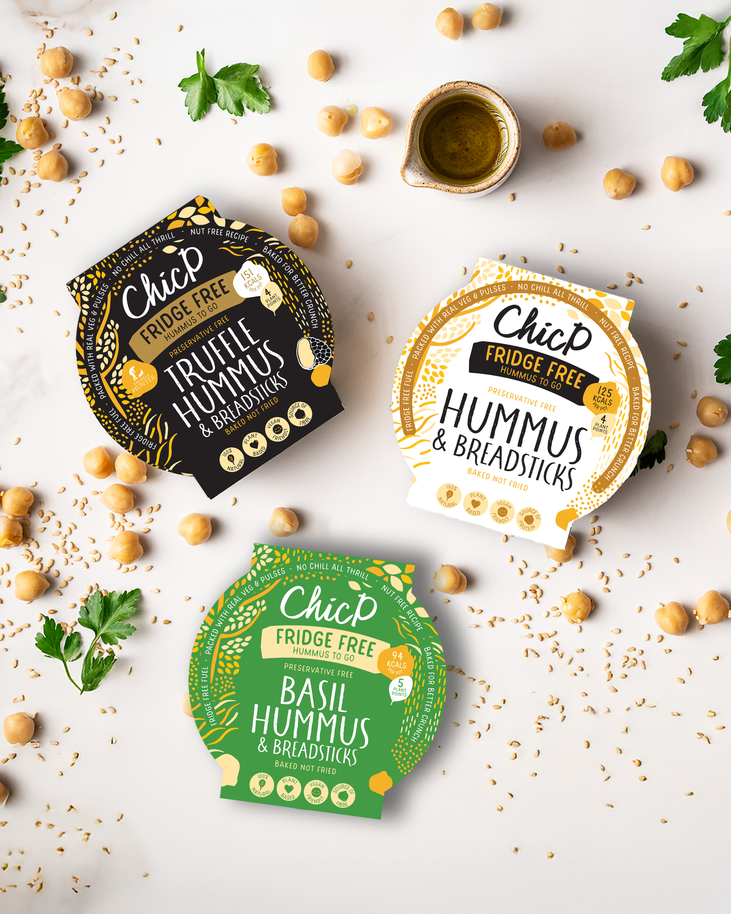Basil Fridgeless Hummus Snack Pot 50 g